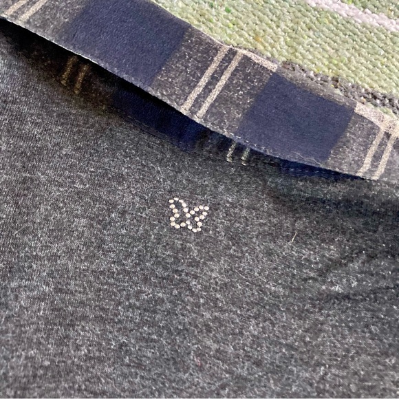 Weekend by max mara ruffly plaid prairie button down long sleeve blouse blue - Picture 8 of 11